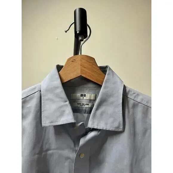 Uniqlo Men's Light Blue Slim Fit Dress Shirt - Picture 3 of 4